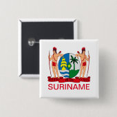 Wappen des Suriname-Buttons Button (Vorne & Hinten)