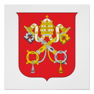 Wappen des Vatikans Landes Wappensymbol Emblem Fla Poster