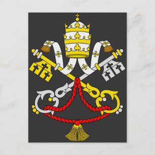 Wappen des Vatikans Premium-Fine-Art-Emblem Postkarte