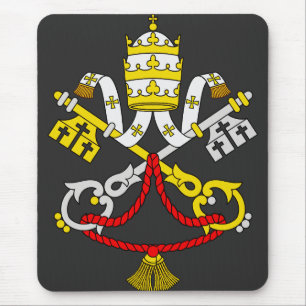 Wappen des Vatikans Premium-Kunstemblem Mousepad