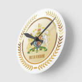 Wappen des Vereinigten Königreichs Runde Wanduhr (Winkel)