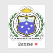 Wappen des Westerns Samoa (1951-1962) Aufkleber (Blatt)