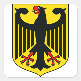 Wappen Deutschlands Quadratischer Aufkleber