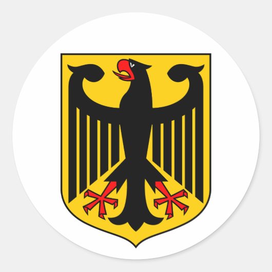 Wappen Deutschlands Runder Aufkleber (Vorderseite)