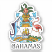 Wappen - die Bahamas Aufkleber (Vorderseite)