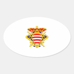 Wappen Dubrovniks - Kroatien Ovaler Aufkleber