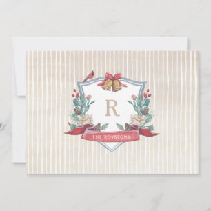 Wappen - Familienmongramm - Weihnachtskarte Feiertagskarte