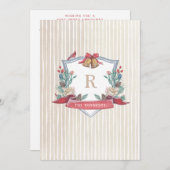 Wappen - Familienmongramm - Weihnachtskarte Feiertagskarte (Vorne/Hinten)