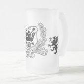 Wappen Familienwappen 60. Mattglas Bierglas (VorderseiteRechts)