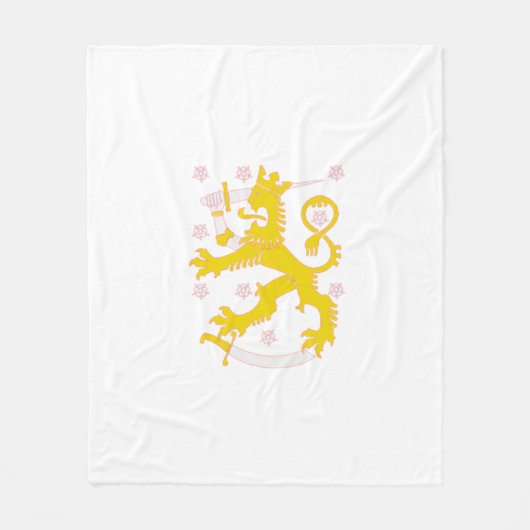 Wappen Finnlands Fleecedecke (Vorderseite)