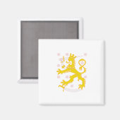 Wappen Finnlands Magnet (Vorderseite/Rückseite)