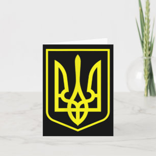 Wappen-Flagge der Ukraine Grafisches Zelensky-T-Sh Karte