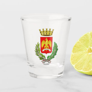 Wappen/Flagge von Palermo (Stadt), Sizilien Schnapsglas