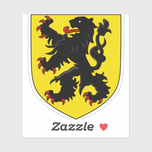 Wappen Flanderns Aufkleber (Blatt)