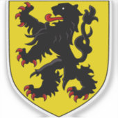 Wappen Flanderns Aufkleber (Vorderseite)