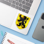 Wappen Flanderns Aufkleber (Laptop mit iPhone)
