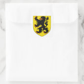 Wappen Flanderns Quadratischer Aufkleber (Tasche)