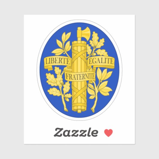 Wappen Frankreichs Aufkleber (Blatt)