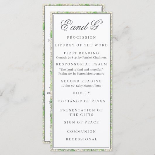 Wappen für Aquarellblau und Weiß-Hydrangea Menükarte (Vorne/Hinten)