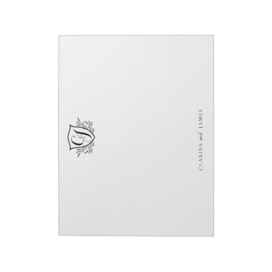 Wappen für benutzerdefinierte Couple Stationery Mo Notizblock (Rotiert)