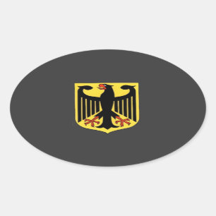 Wappen für Deutschland Ovaler Aufkleber