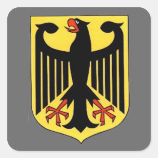 Wappen für Deutschland Quadratischer Aufkleber