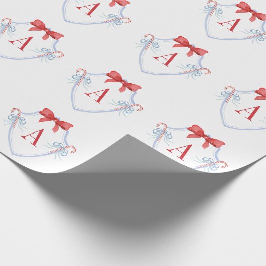 Wappen für die Bow Candy Cane Geschenkpapier (Ecke)