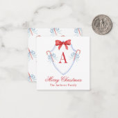 Wappen für die Bow Candy Cane Mitteilungskarte (Vorderseite/Rückseite Beispiel)