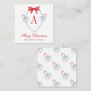 Wappen für die Bow Candy Cane Mitteilungskarte