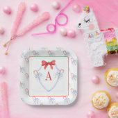 Wappen für die Bow Candy Cane Pappteller (Party)