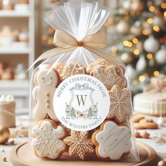 Wappen für die Farbmonogramm-Nutcracker Runder Aufkleber