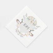 Wappen für die Hochzeitsstimmung am Seeufer Serviette (Ecke)