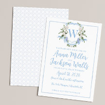 Wappen für die Jar Monogram, blau-weiß