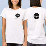 Wappen für einfache Logos und Textdateien T-Shirt<br><div class="desc">Einfaches Logo und benutzerdefinierter T - Shirt mit dem gleichen Logo und Text auf dem Wappen vorne und hinten. Ersetzen Sie das Logo und den Text durch Ihren eigenen, um es anzupassen. Tragen Sie sie selbst, geben Sie sie Ihren Mitarbeitern und Mitarbeitern, als Firmenuniform zu tragen, verkaufen sie an Kunden...</div>