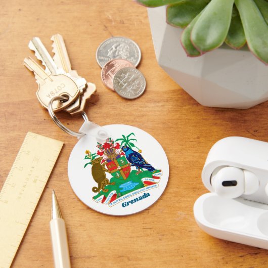 Wappen für Grenada Einfach farbenfroh formell Schlüsselanhänger (Schreibtisch)