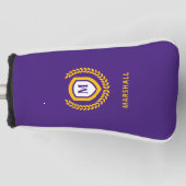 Wappen für lila und Gold Monogram-Logos Golf Headcover (Vorderseite)