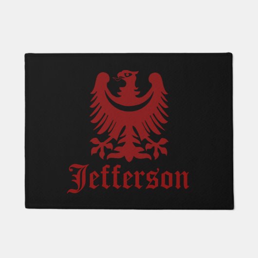 Wappen für Rot und Schwarz Fußmatte (Vorderseite)