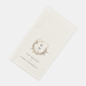 Wappen für Schwarz-weiße Monogramm-Motive Serviette (Ecke)