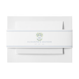 Wappen für Wasserfarben Blau und Weiß Einladungsbanderole