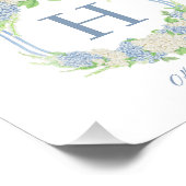 Wappen für Wasserfarben Blau und Weiß Fotodruck (Ecke)