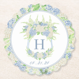 Wappen für Wasserfarben Blau und Weiß Untersetzer