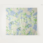 Wappen für Wasserfarben Blau und Weiß Wandteppich (Vorderseite (Horizontal))