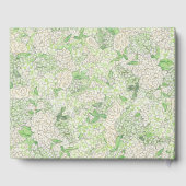 Wappen für Wasserfarben Grün und Weiß-Hydrangea Gästebuch (Rückseite)