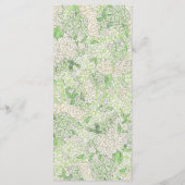 Wappen für Wasserfarben Grün und Weiß-Hydrangea Menükarte (Rückseite)