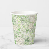 Wappen für Wasserfarben Grün und Weiß-Hydrangea Pappbecher (Vorderseite)