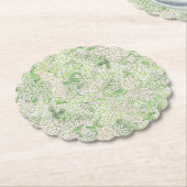 Wappen für Wasserfarben Grün und Weiß-Hydrangea Untersetzer (angewinkelt)