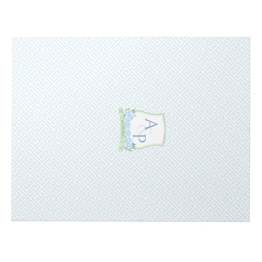 Wappen für Wasserfarben Hochzeit A7 Umschlaglinie Notizblock (Vorderseite)