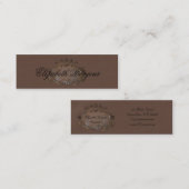 Wappen ~ Geschäfts-Karte/Emblem-königliche Krone Mini Visitenkarte (Vorne/Hinten)