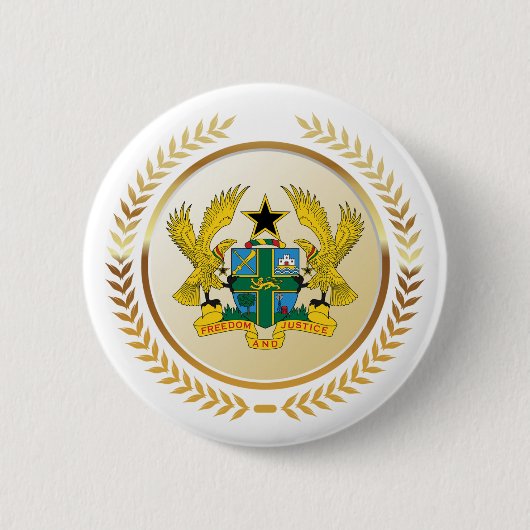 Wappen Ghanas Button (Vorderseite)