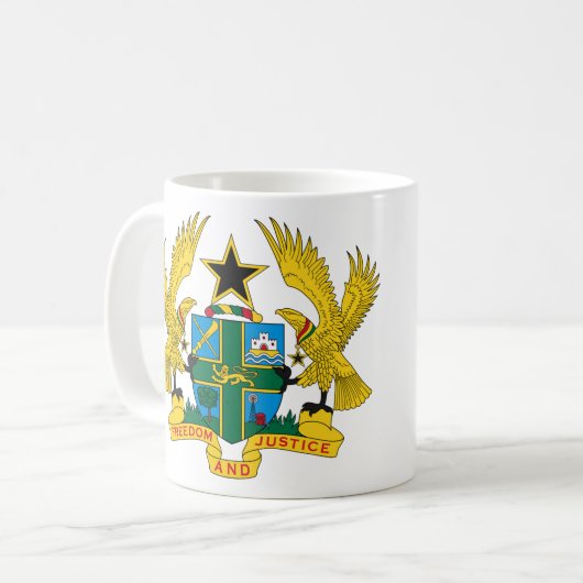 Wappen Ghanas Kaffeetasse (Vorderseite Links)
